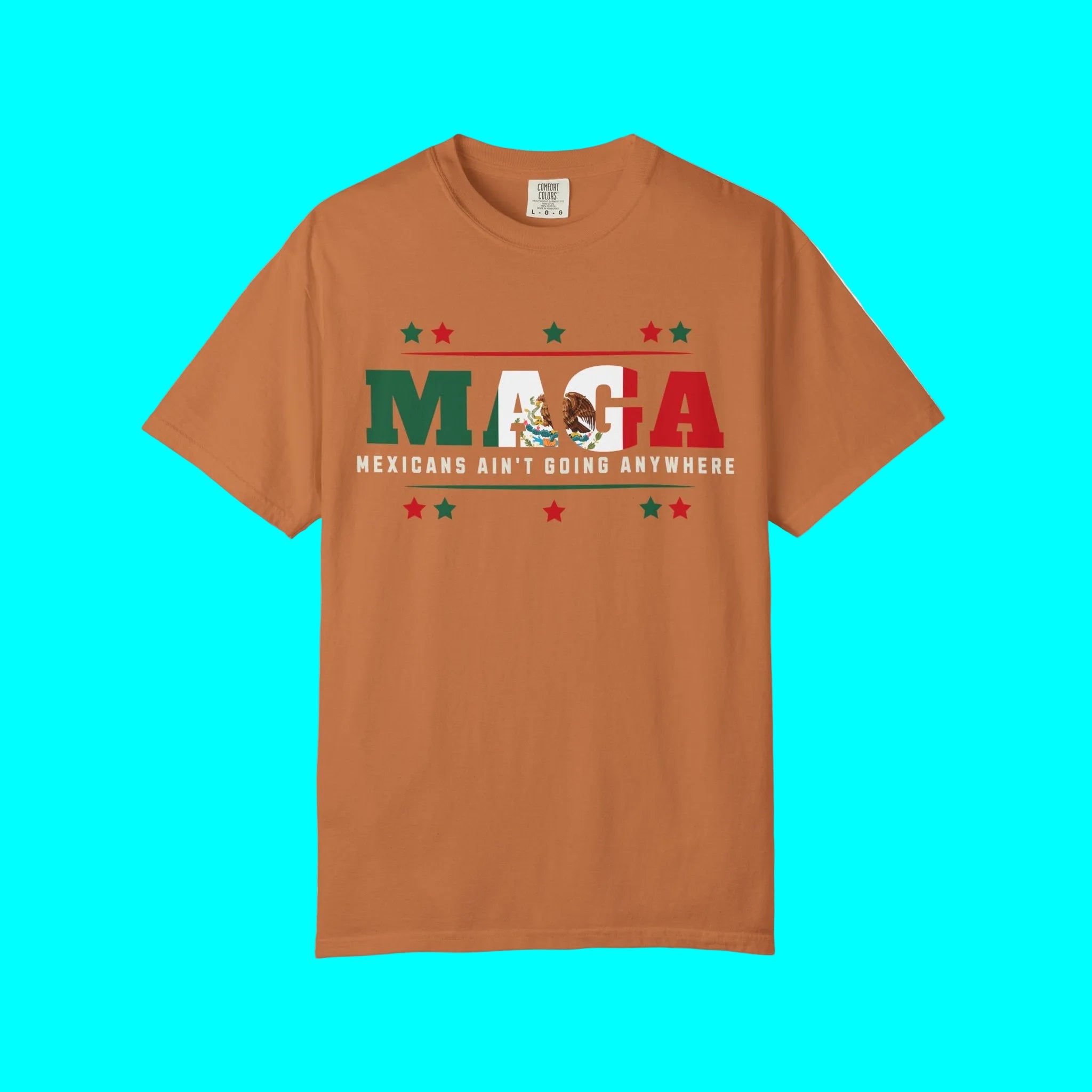 Camiseta Mexicans Ain't Going Anywhere | Camisetas virales divertidas latinas | 3 colores
