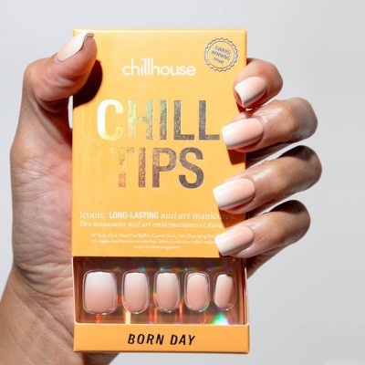 Uñas postizas Chillhouse Born day cuadradas de 24 unidades - Nuevas