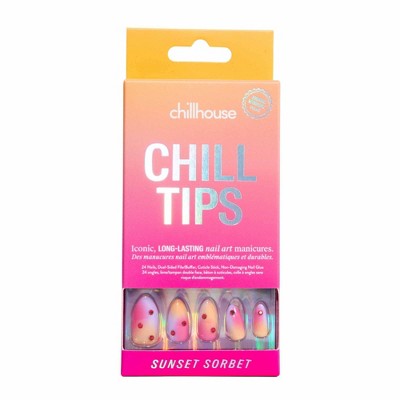 Chillhouse Chill Tips Uñas postizas a presión Sunset Sorbet 24 unidades - Nuevo