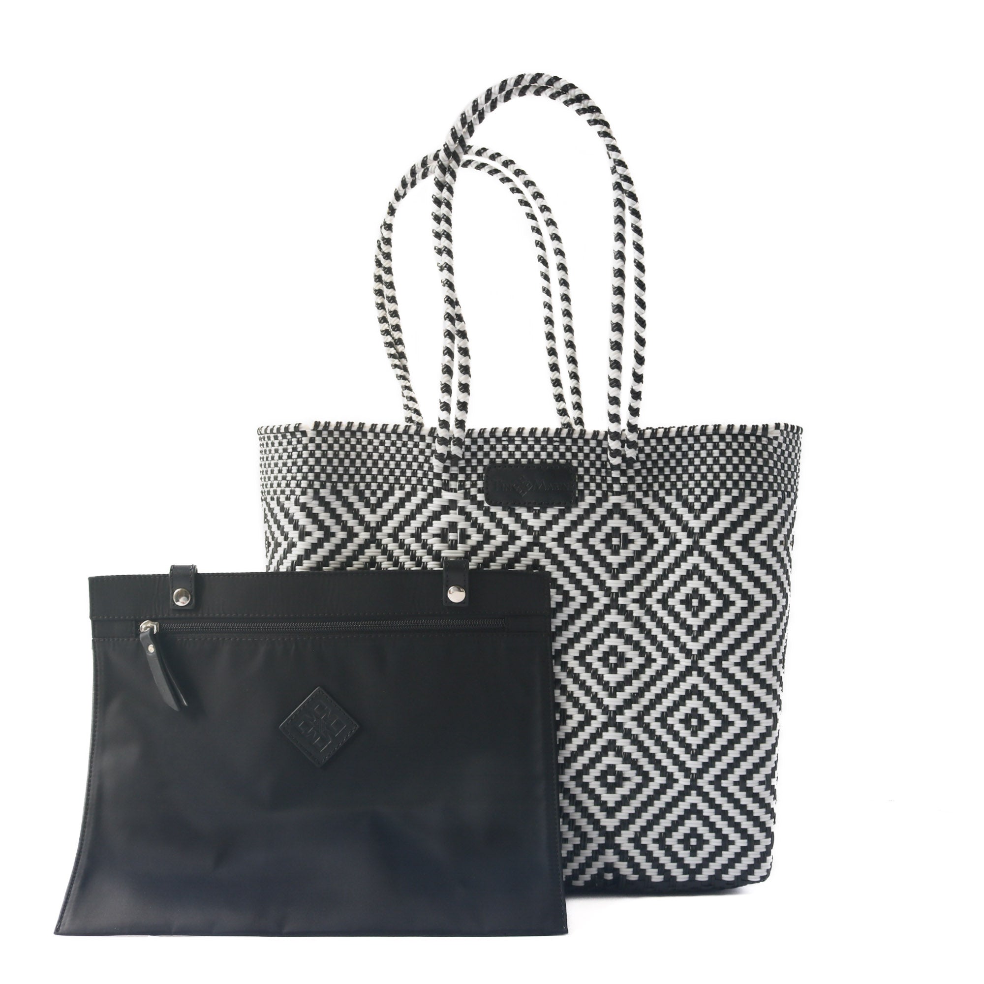 Bolso tote trenzado Greca