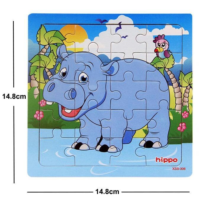38 Style Cartoon Wooden Puzzle Children Animal/ Vehicle Toy For 2-6 Year Baby Early Educational Toys for Kids