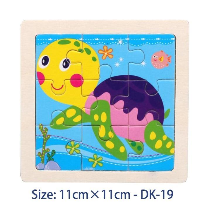 38 Style Cartoon Wooden Puzzle Children Animal/ Vehicle Toy For 2-6 Year Baby Early Educational Toys for Kids