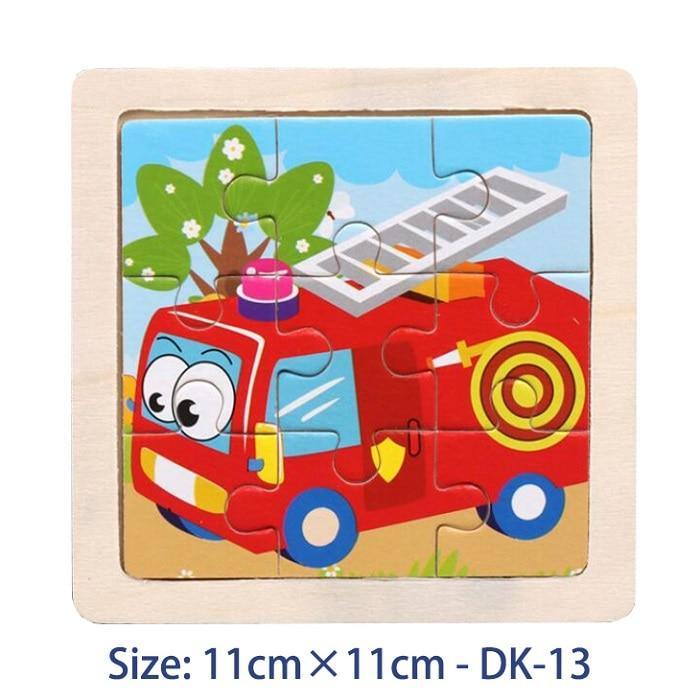 38 Style Cartoon Wooden Puzzle Children Animal/ Vehicle Toy For 2-6 Year Baby Early Educational Toys for Kids