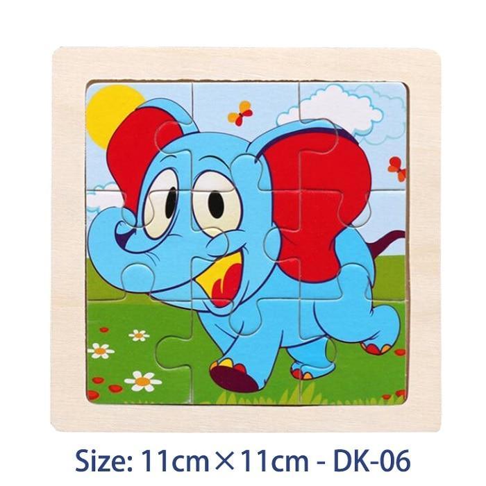 38 Style Cartoon Wooden Puzzle Children Animal/ Vehicle Toy For 2-6 Year Baby Early Educational Toys for Kids