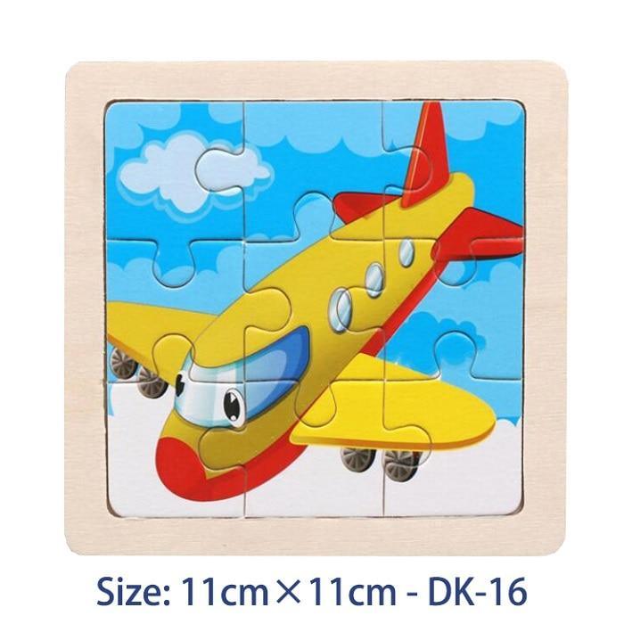 38 Style Cartoon Wooden Puzzle Children Animal/ Vehicle Toy For 2-6 Year Baby Early Educational Toys for Kids