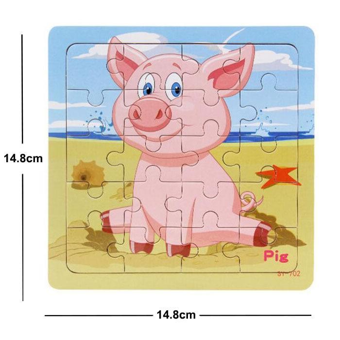 38 Style Cartoon Wooden Puzzle Children Animal/ Vehicle Toy For 2-6 Year Baby Early Educational Toys for Kids