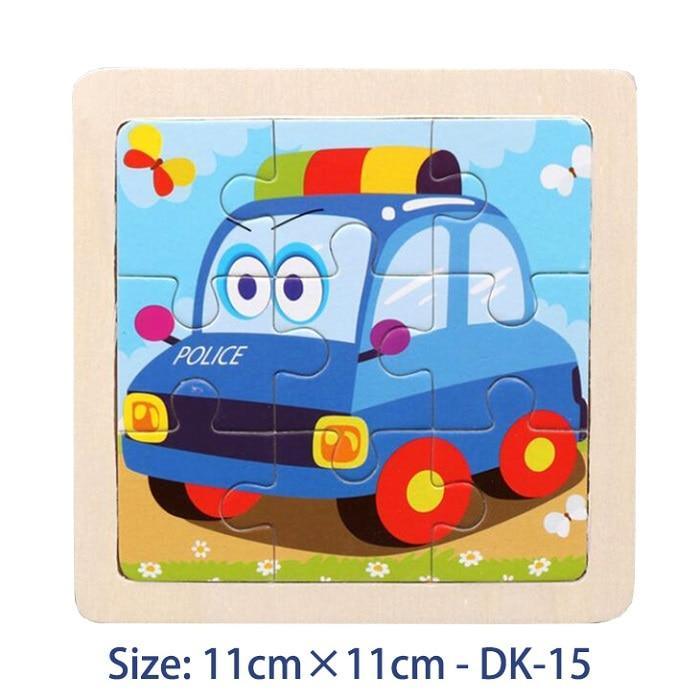 38 Style Cartoon Wooden Puzzle Children Animal/ Vehicle Toy For 2-6 Year Baby Early Educational Toys for Kids