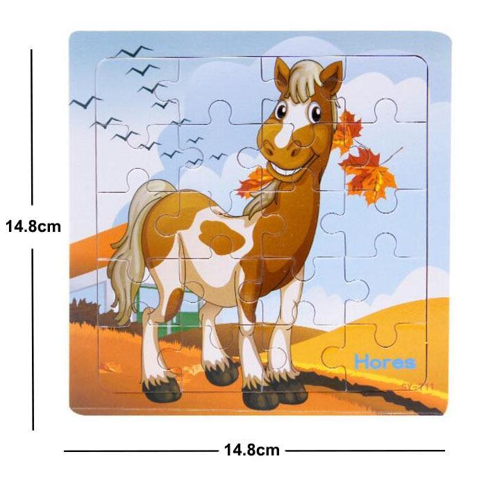 38 Style Cartoon Wooden Puzzle Children Animal/ Vehicle Toy For 2-6 Year Baby Early Educational Toys for Kids