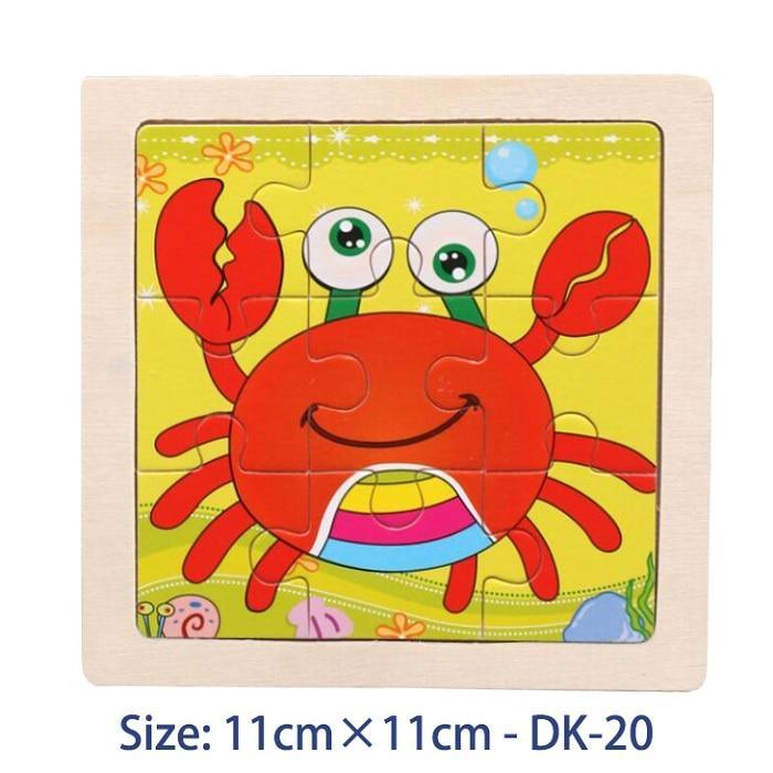 38 Style Cartoon Wooden Puzzle Children Animal/ Vehicle Toy For 2-6 Year Baby Early Educational Toys for Kids