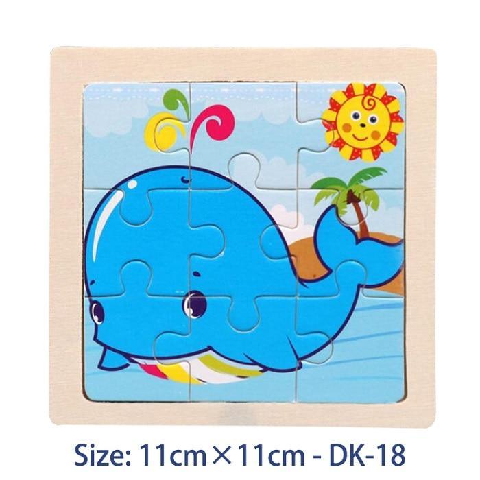 38 Style Cartoon Wooden Puzzle Children Animal/ Vehicle Toy For 2-6 Year Baby Early Educational Toys for Kids