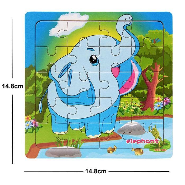 38 Style Cartoon Wooden Puzzle Children Animal/ Vehicle Toy For 2-6 Year Baby Early Educational Toys for Kids