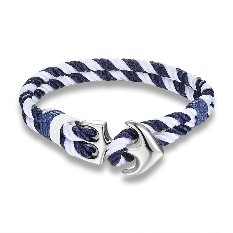High Quality Anchor Bracelets Charm Nautical Survival Rope Chain Paracord Bracelet Male Wrap Metal Sport Hooks For Men