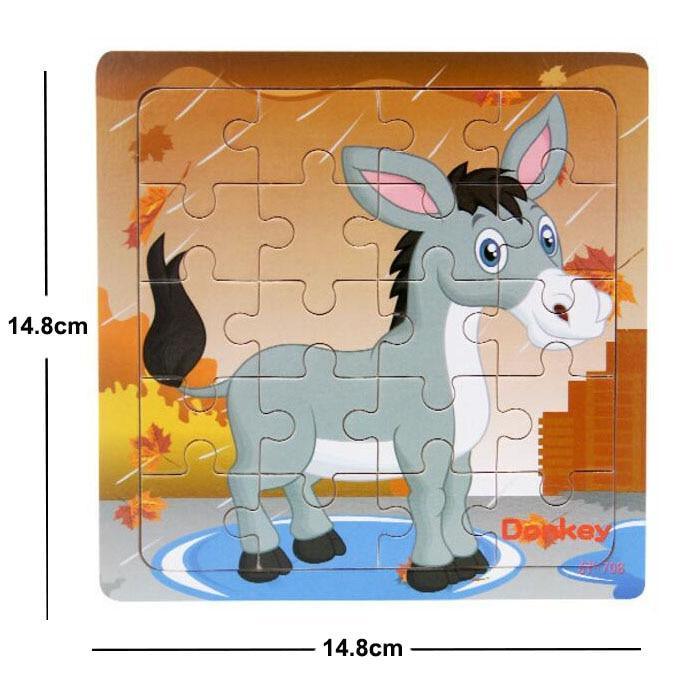 38 Style Cartoon Wooden Puzzle Children Animal/ Vehicle Toy For 2-6 Year Baby Early Educational Toys for Kids