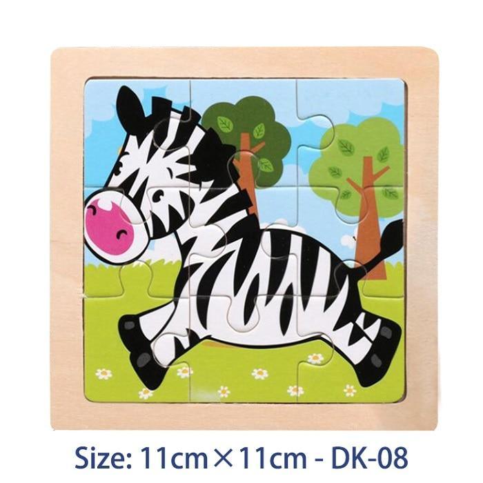 38 Style Cartoon Wooden Puzzle Children Animal/ Vehicle Toy For 2-6 Year Baby Early Educational Toys for Kids