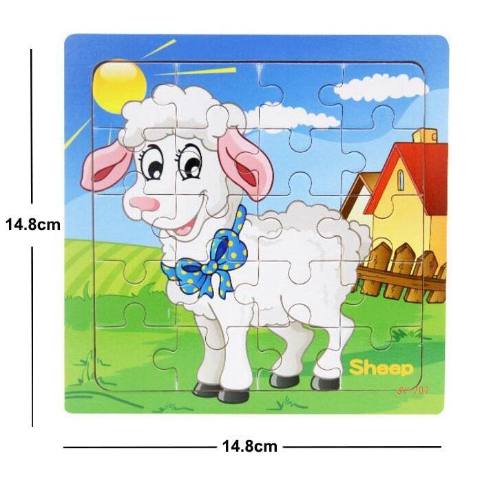 38 Style Cartoon Wooden Puzzle Children Animal/ Vehicle Toy For 2-6 Year Baby Early Educational Toys for Kids