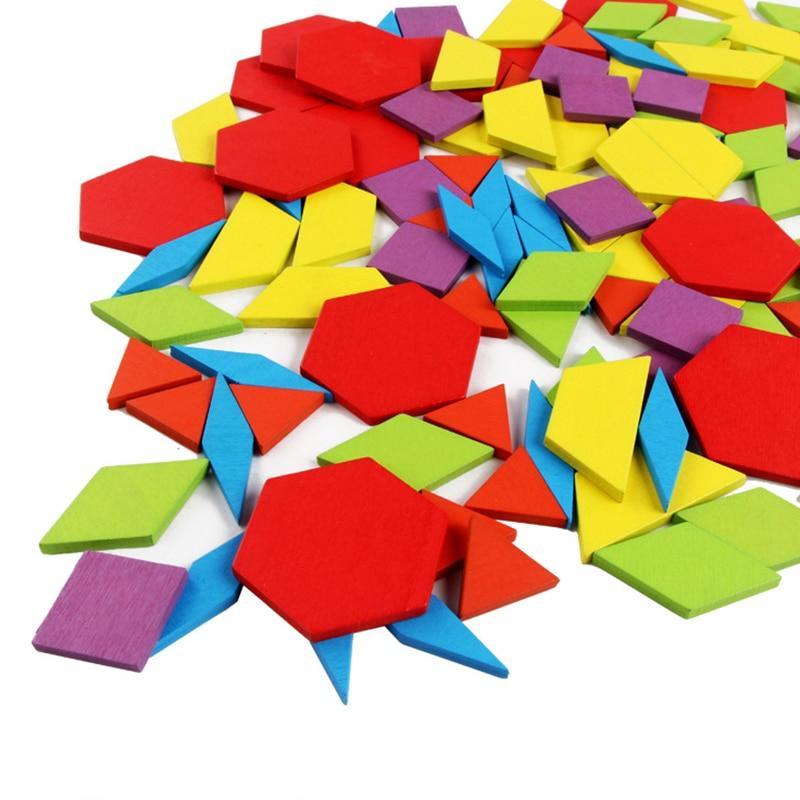 155pcs Wooden Puzzle Board Set Colorful Baby Educational Toys for Children Learning Developing Toy For Kids Puzzle