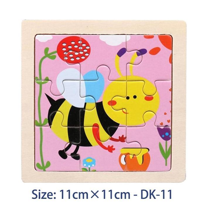 38 Style Cartoon Wooden Puzzle Children Animal/ Vehicle Toy For 2-6 Year Baby Early Educational Toys for Kids