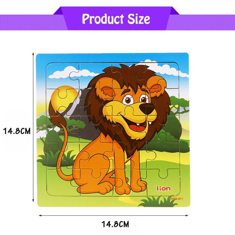 38 Style Cartoon Wooden Puzzle Children Animal/ Vehicle Toy For 2-6 Year Baby Early Educational Toys for Kids