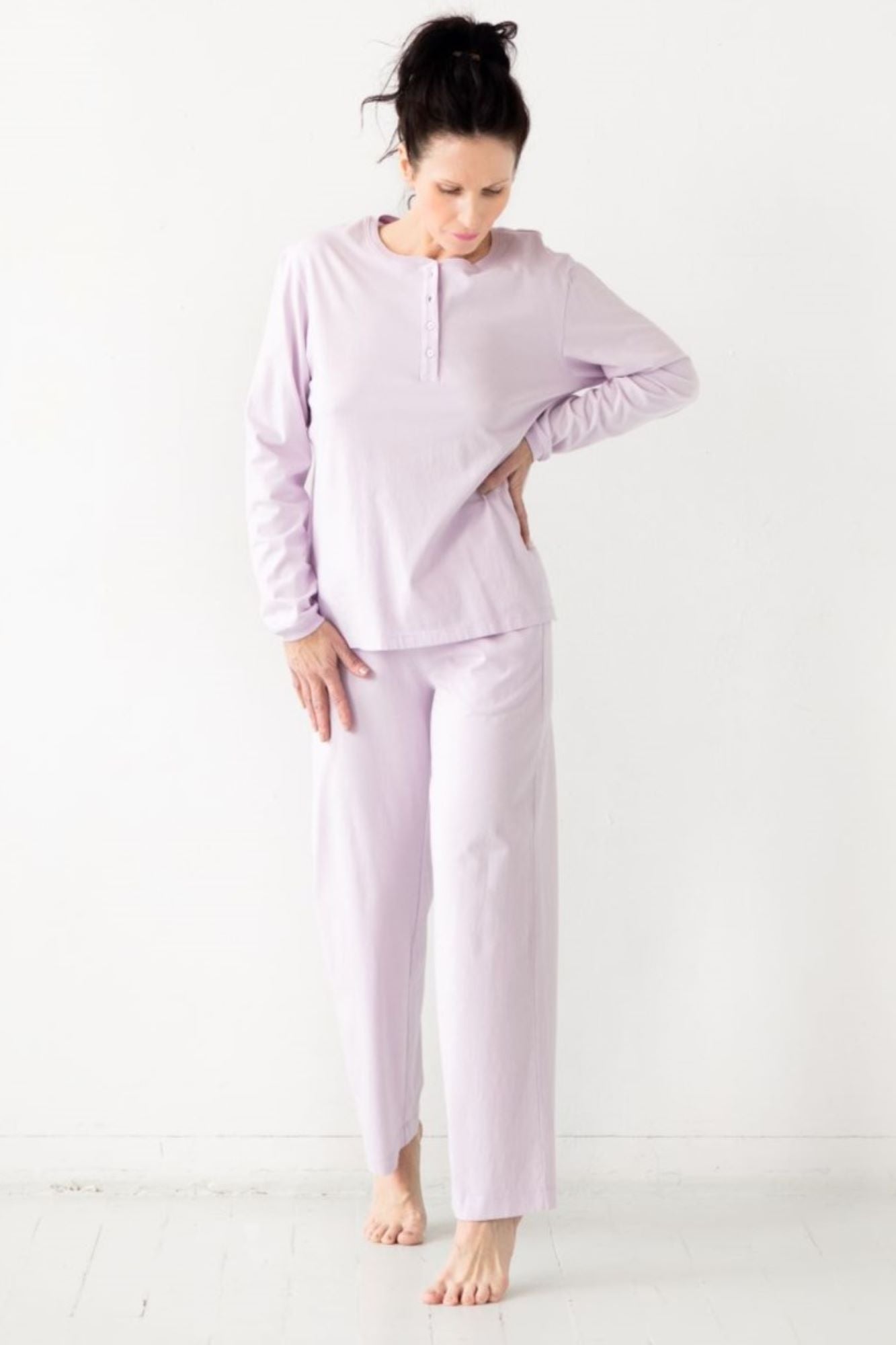 Pantalones de pernera recta de algodón Pima