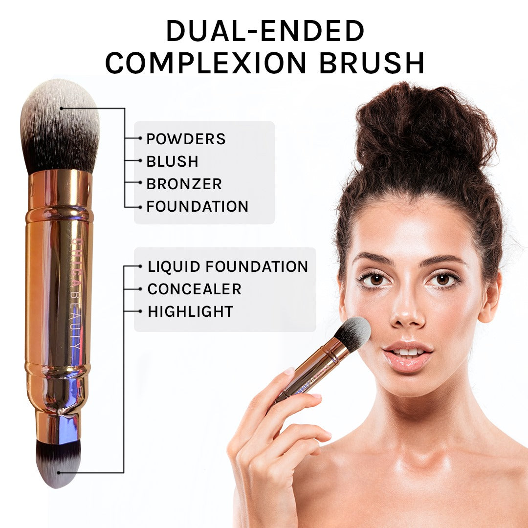 Brocha retráctil de doble punta para el rostro (Presentada en IPSY)