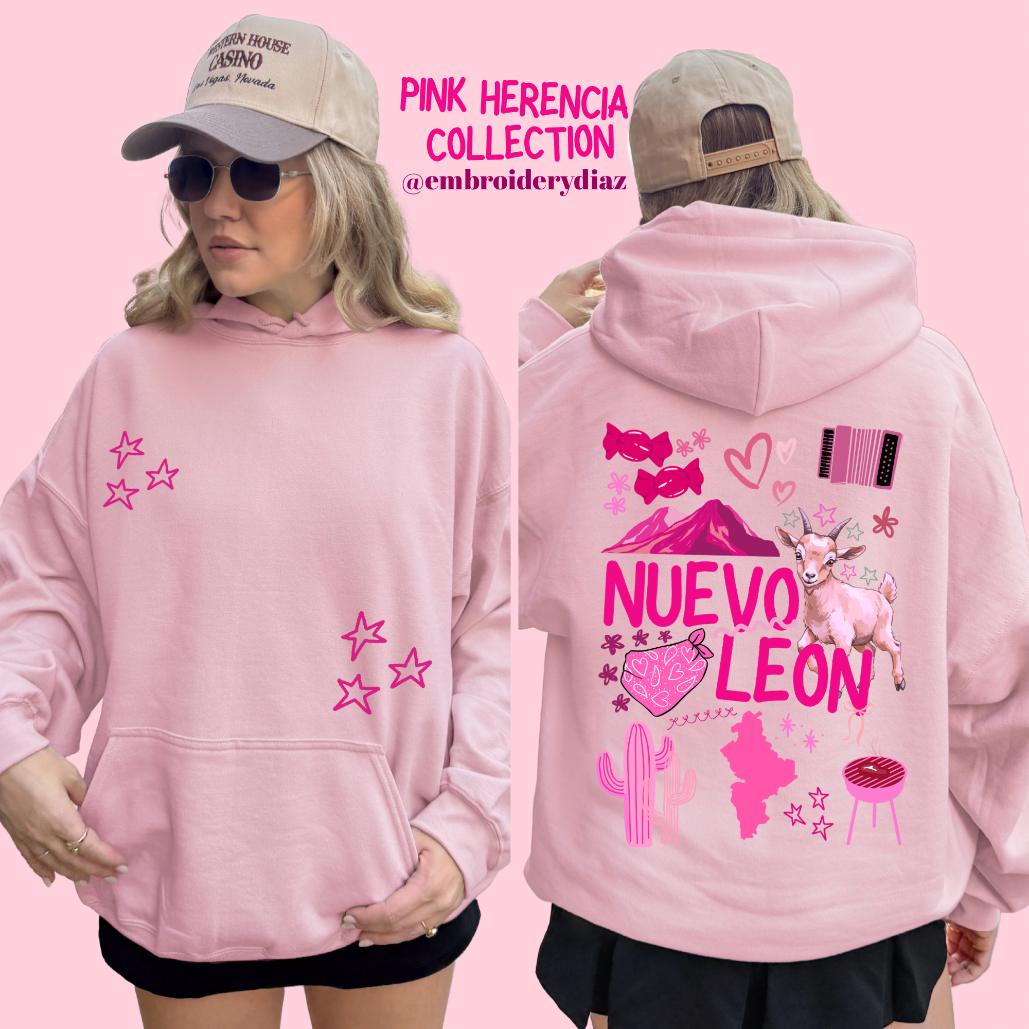 Sudadera Rosa Herencia de Nuevo León