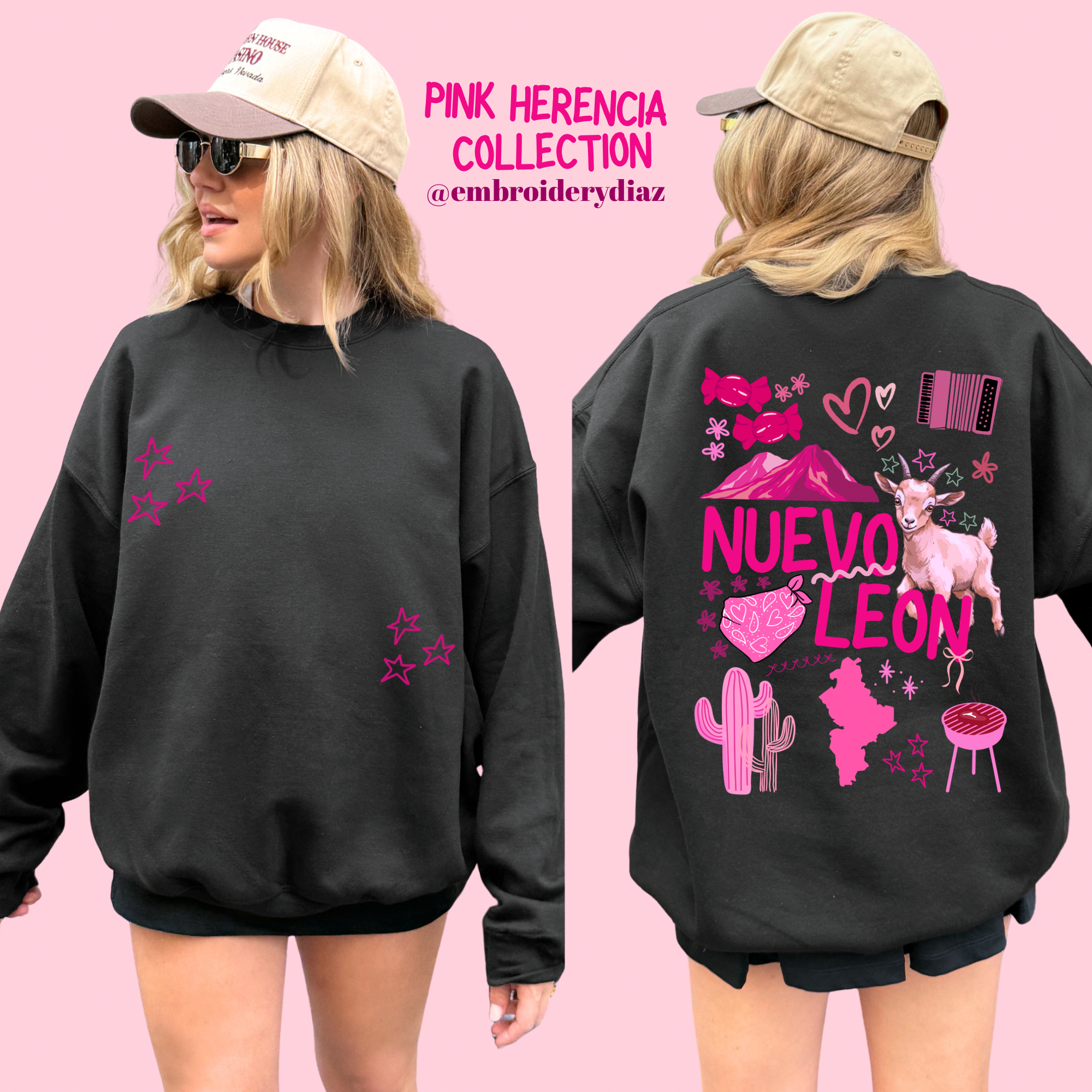 Sudadera Rosa Herencia de Nuevo León