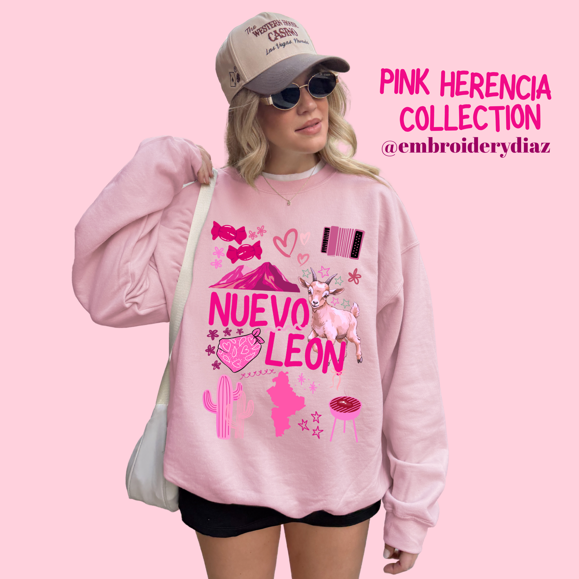 Sudadera Rosa Herencia de Nuevo León