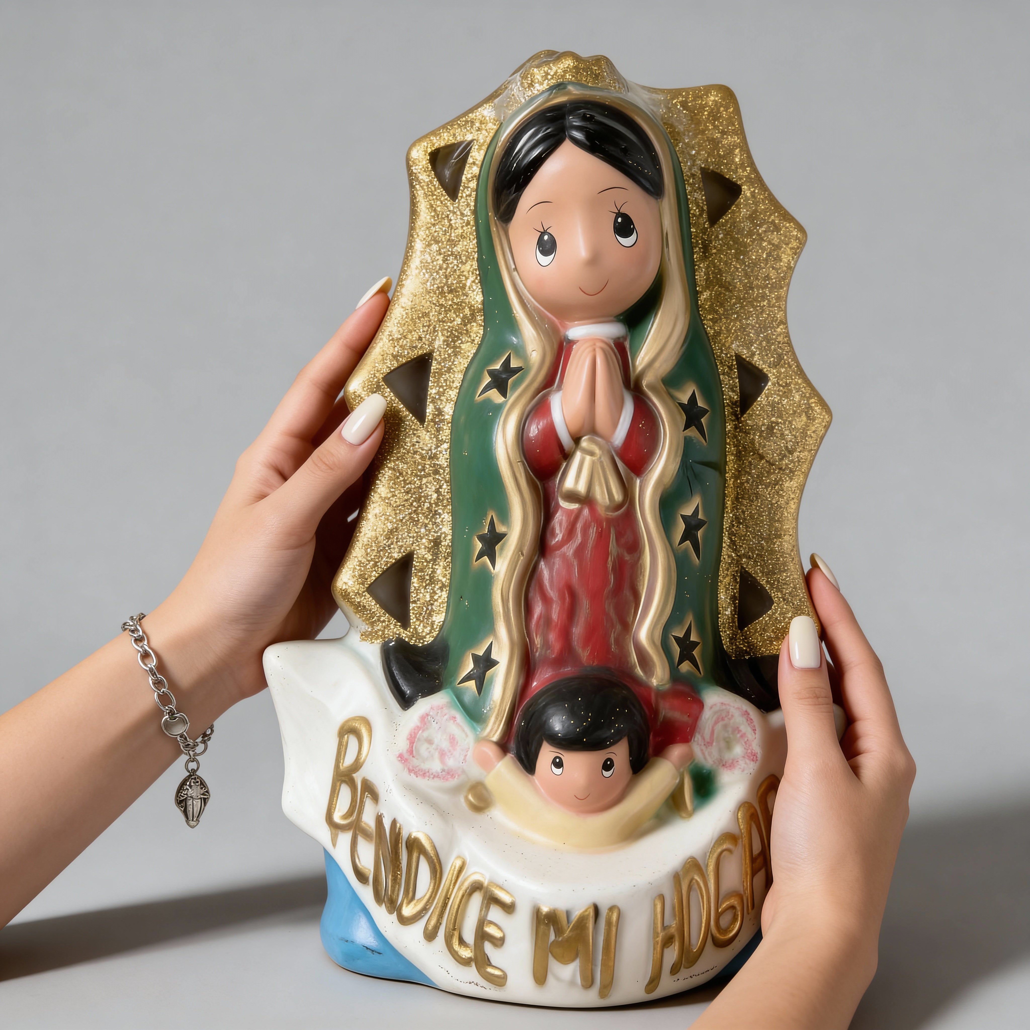 Bendice Mi Hogar Virgencita Lámpara de Noche