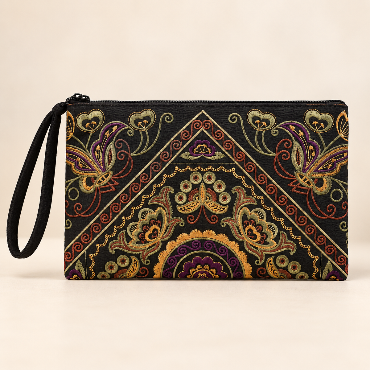 Sarita Hmong Embroidered Wristlet - Thailand