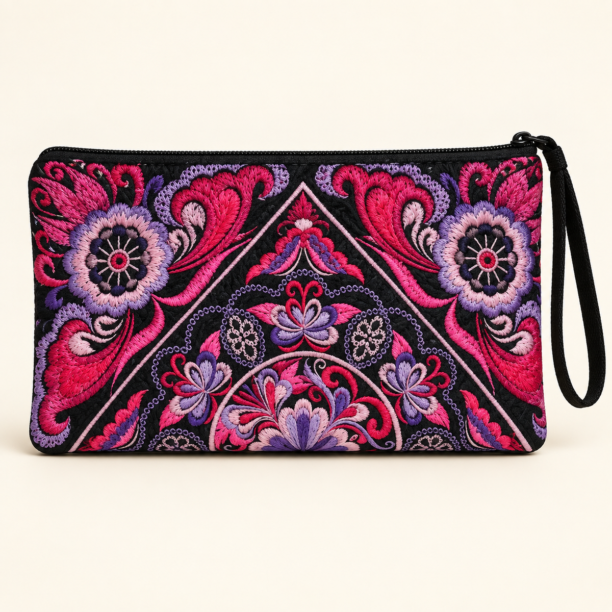 Sarita Hmong Embroidered Wristlet - Thailand