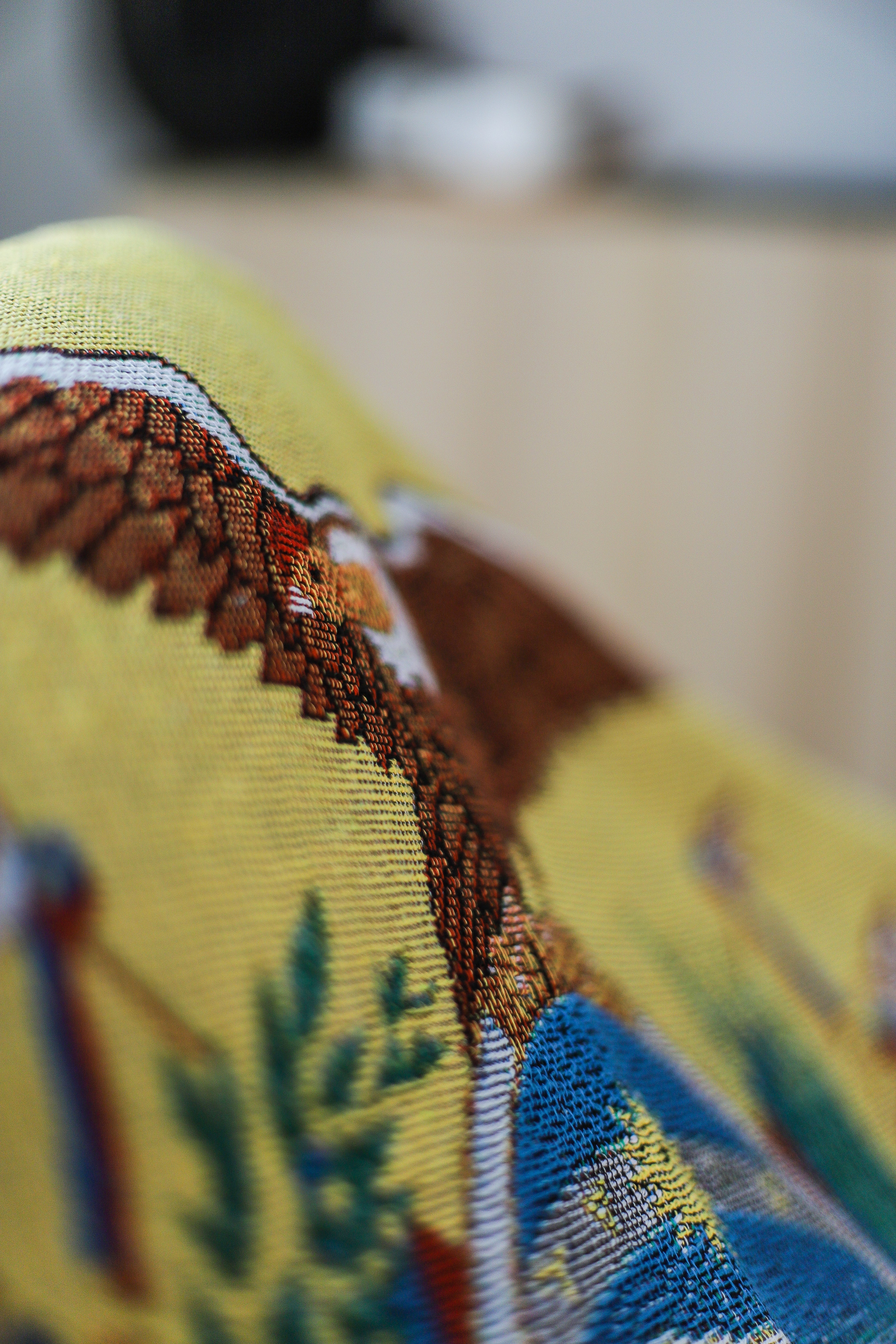 Ecuador Flag Woven Throw Blanket