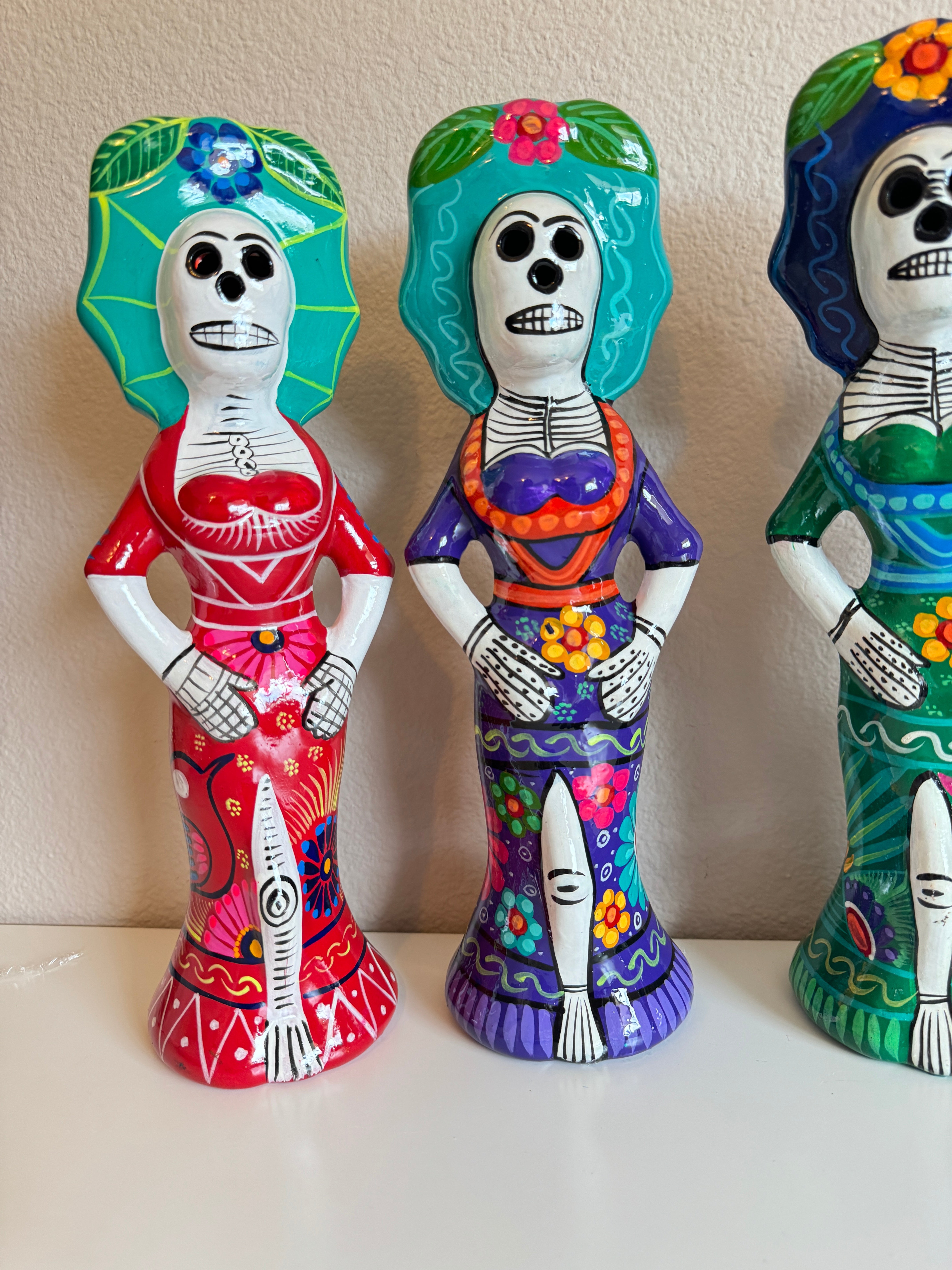 Clay Catrina colorful Set of 2