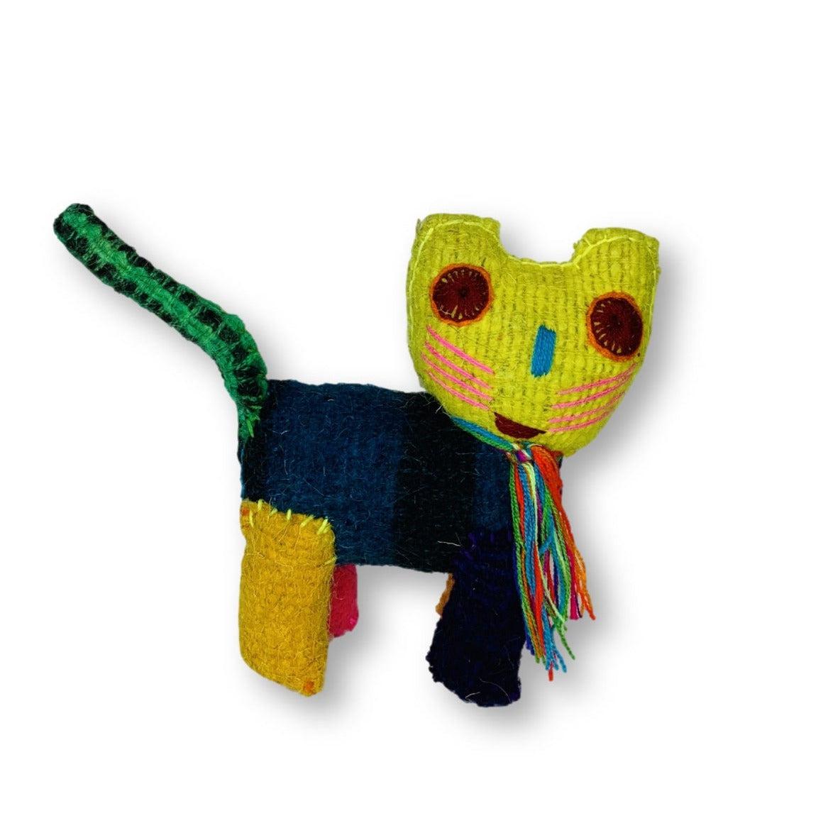 Felix the Cat: Repurposed Wool Boho Decor - Mexico