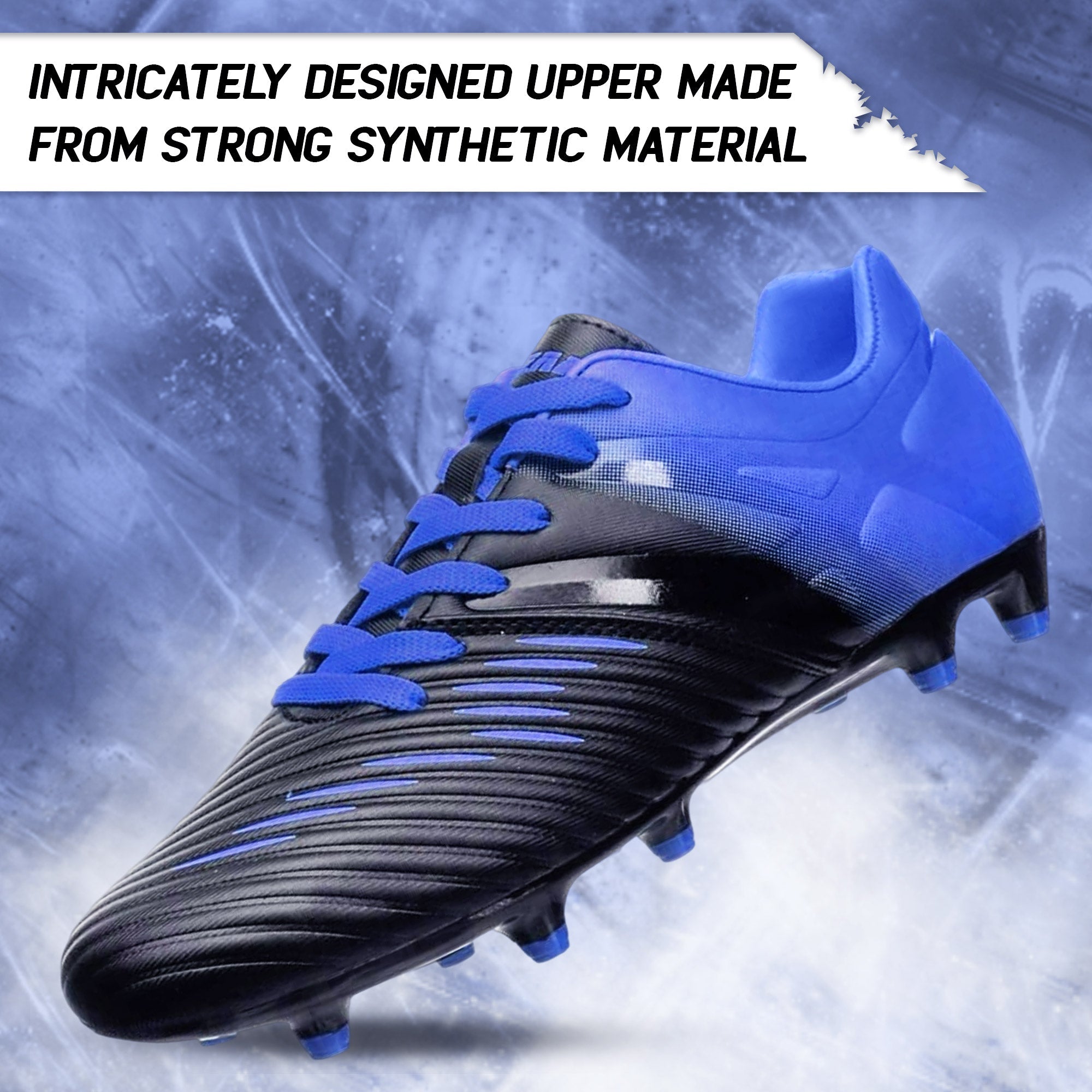 Liga Firm Ground Soccer Shoes -Black/Blue