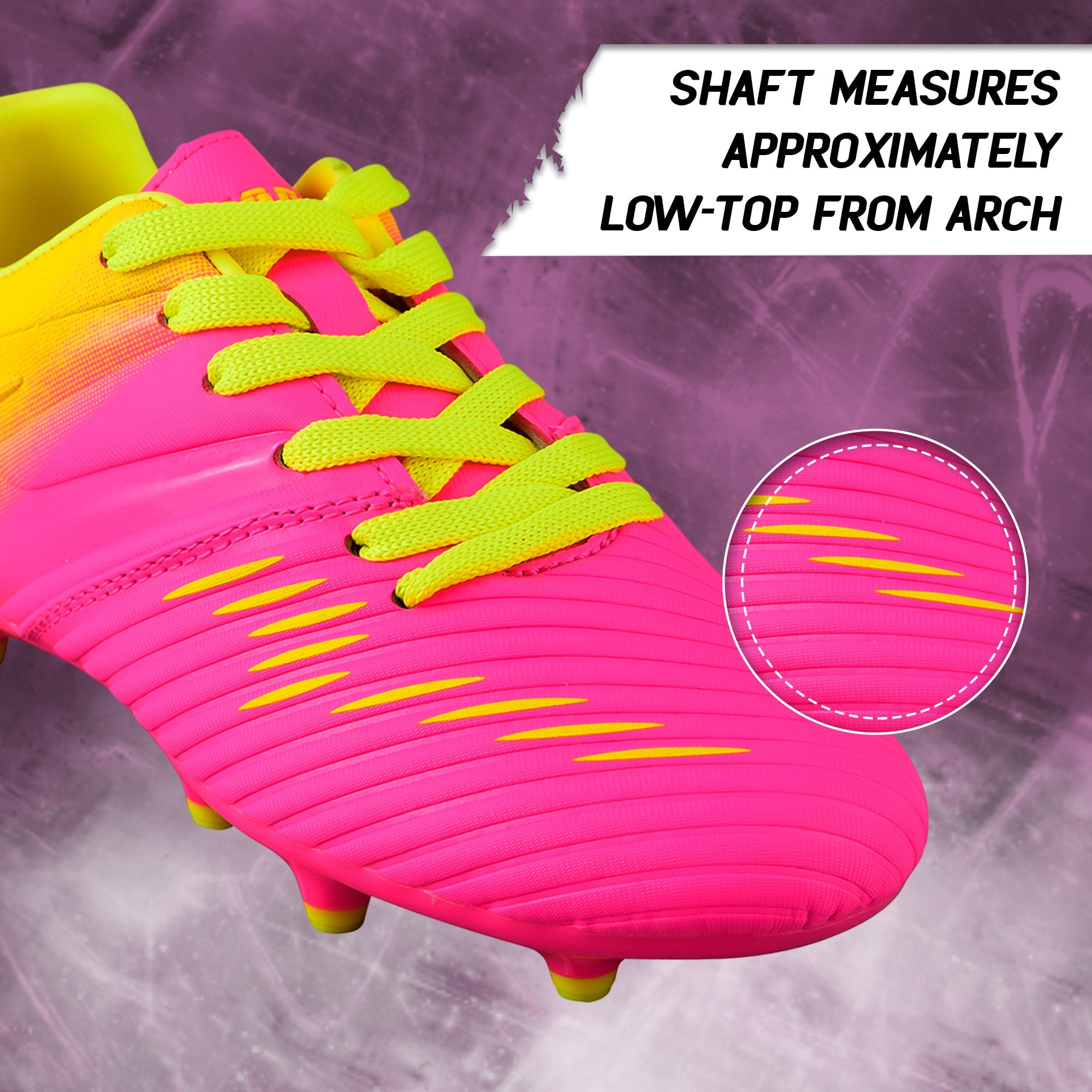Liga Firm Ground Soccer Shoes -Pink/Yellow