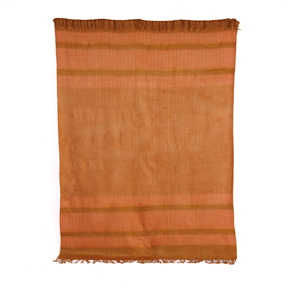 Kallpa Collection - Handwoven Alpaca Copper & Coral Throw Blanket From Ecuador