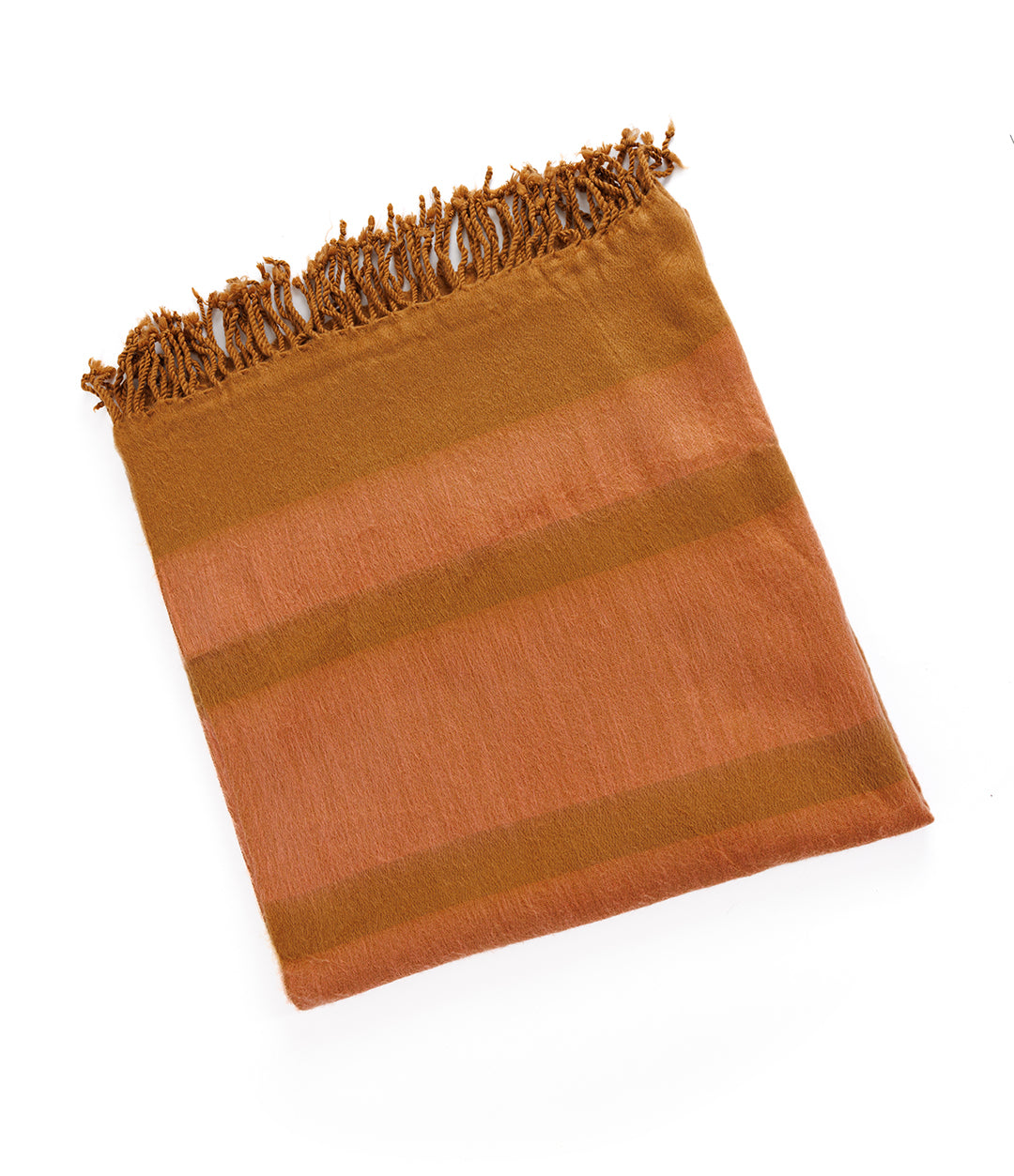 Kallpa Collection - Handwoven Alpaca Copper & Coral Throw Blanket From Ecuador