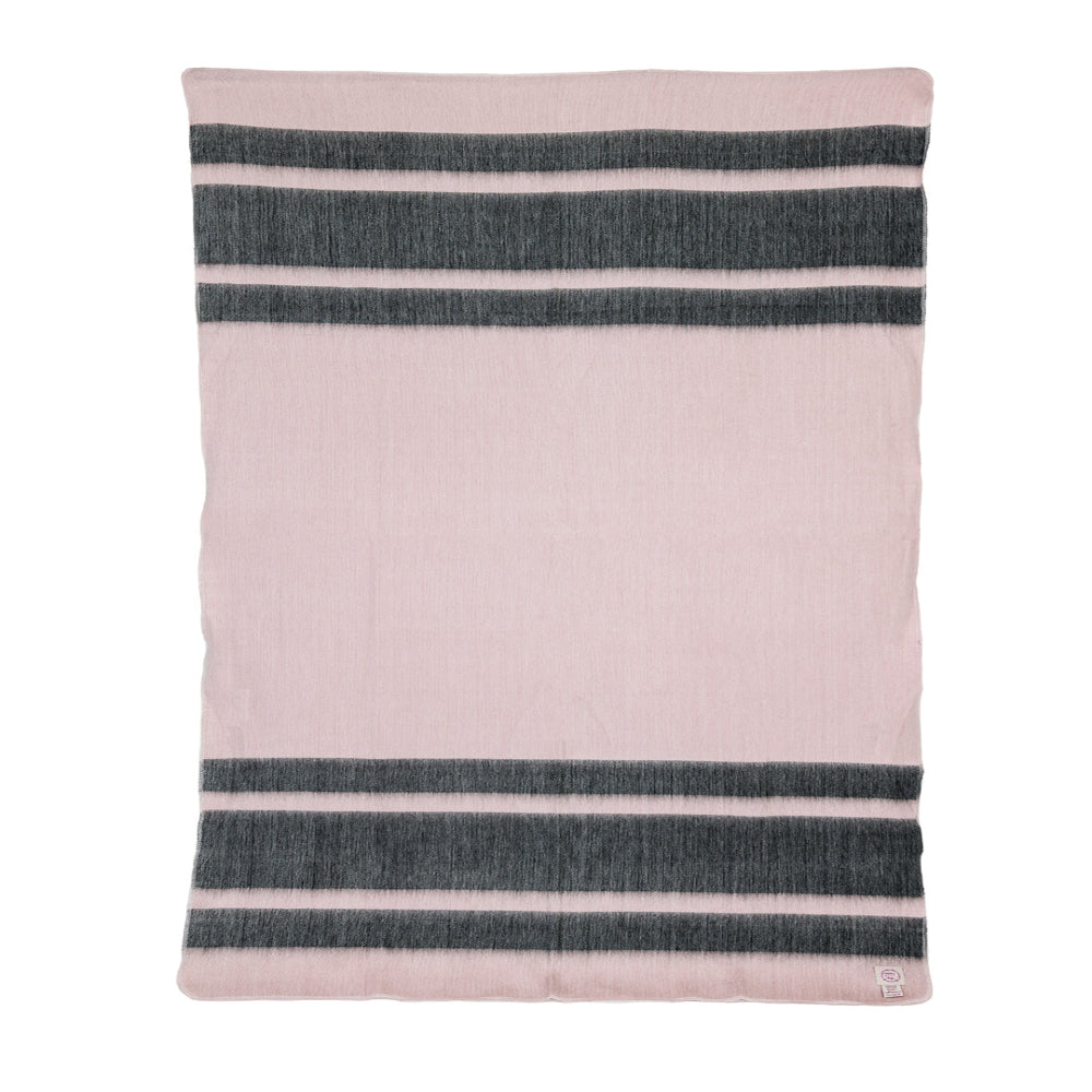 Kallpa Collection - Handwoven Pink Charcoal Alpaca Throw Blanket From Ecuador