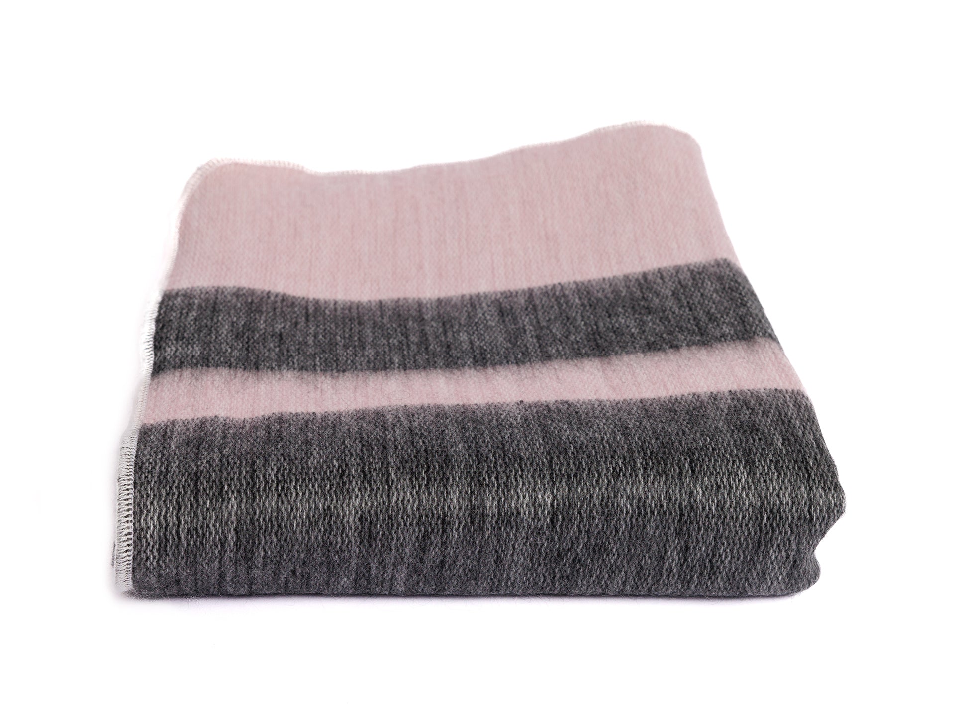 Kallpa Collection - Handwoven Pink Charcoal Alpaca Throw Blanket From Ecuador
