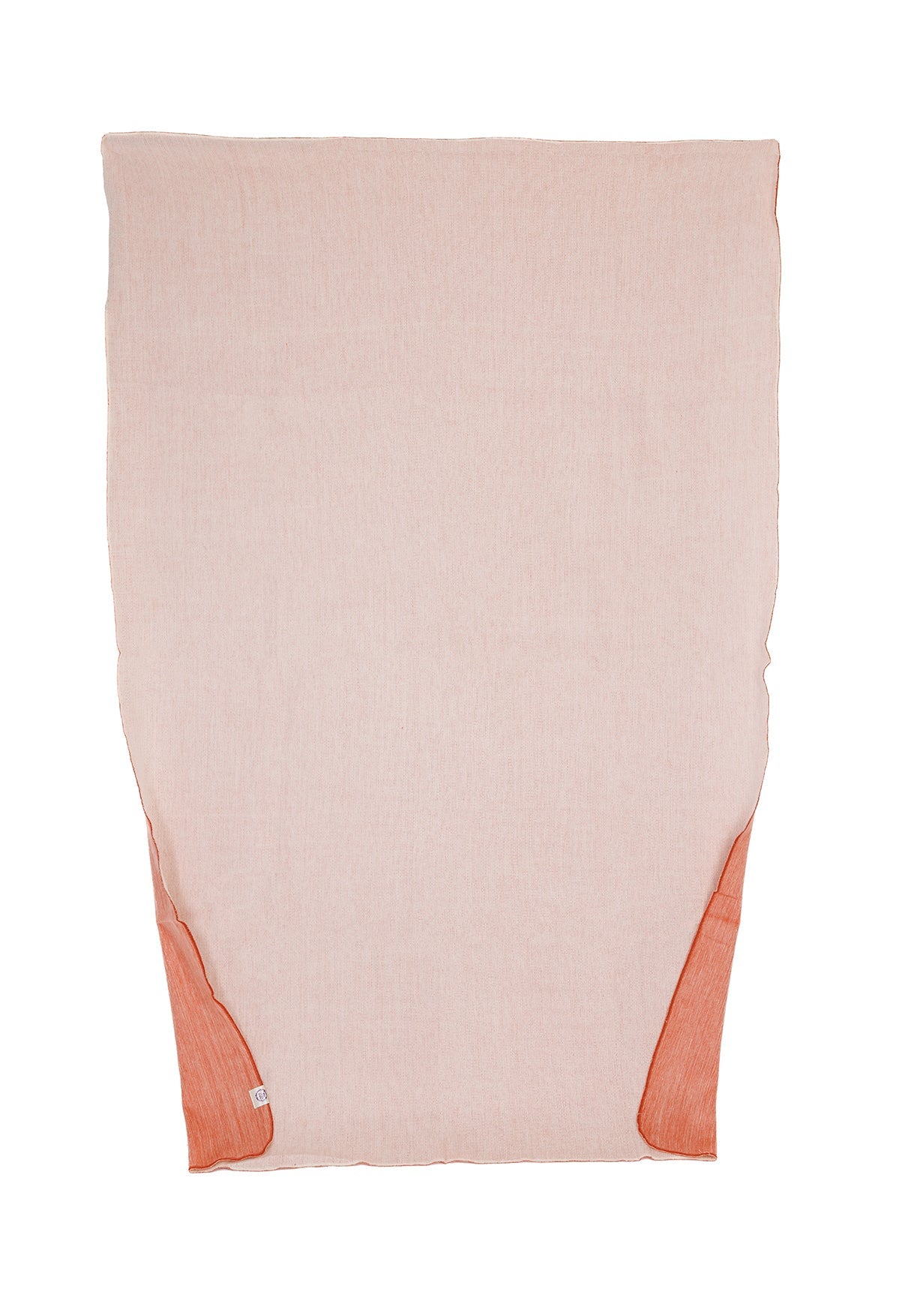 Kani Collection - Handwoven Reversible Melon & White Alpaca Throw Blanket From Ecuador