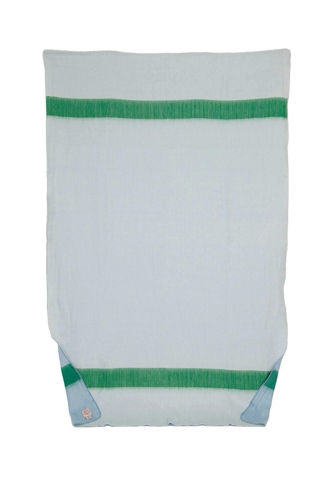 Kani Collection - Handwoven Reversible Powder Blue & Green Alpaca Throw Blanket From Ecuador