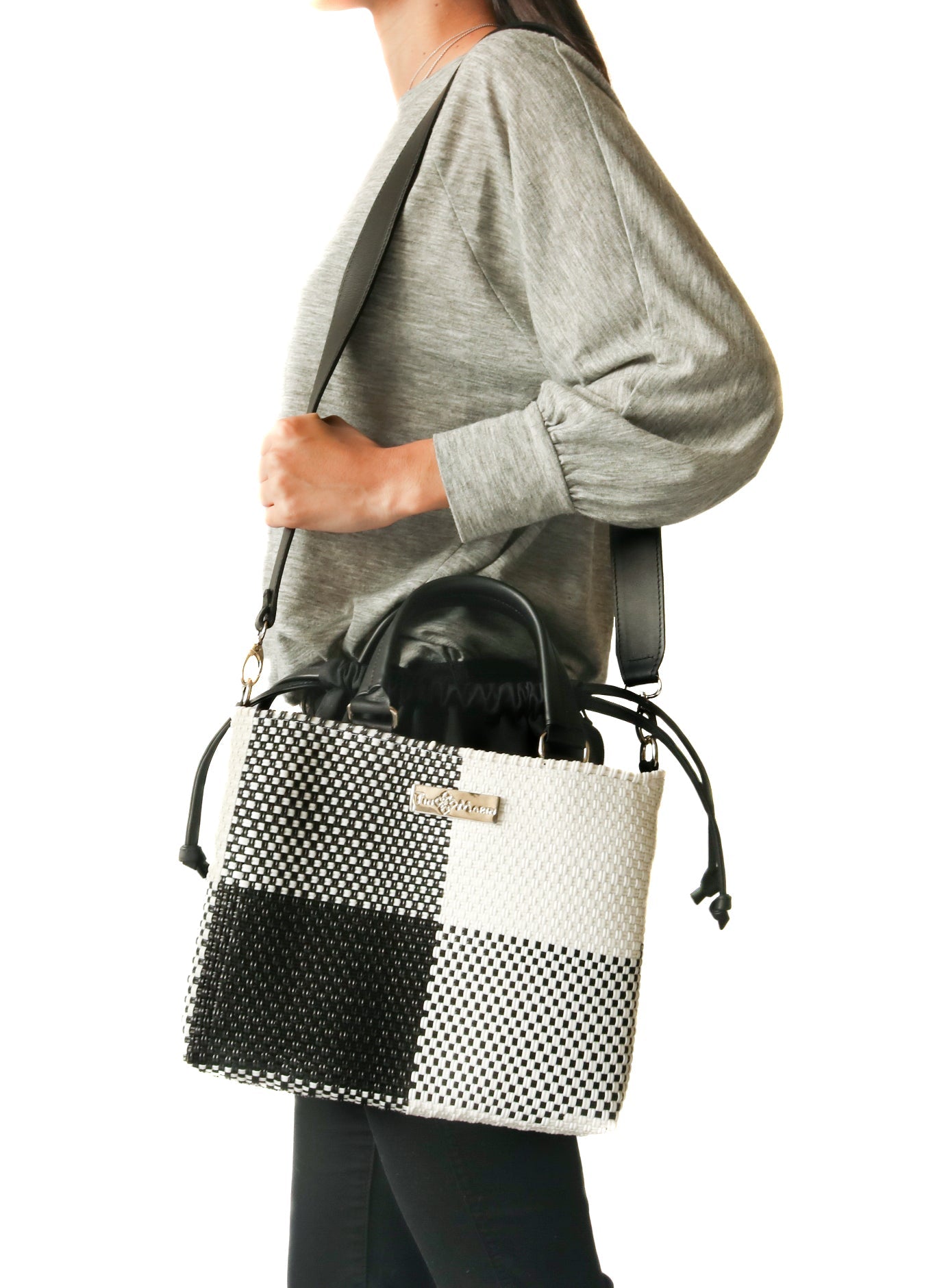 Bolso Bandolera con Cordón Lucy Medium Woven