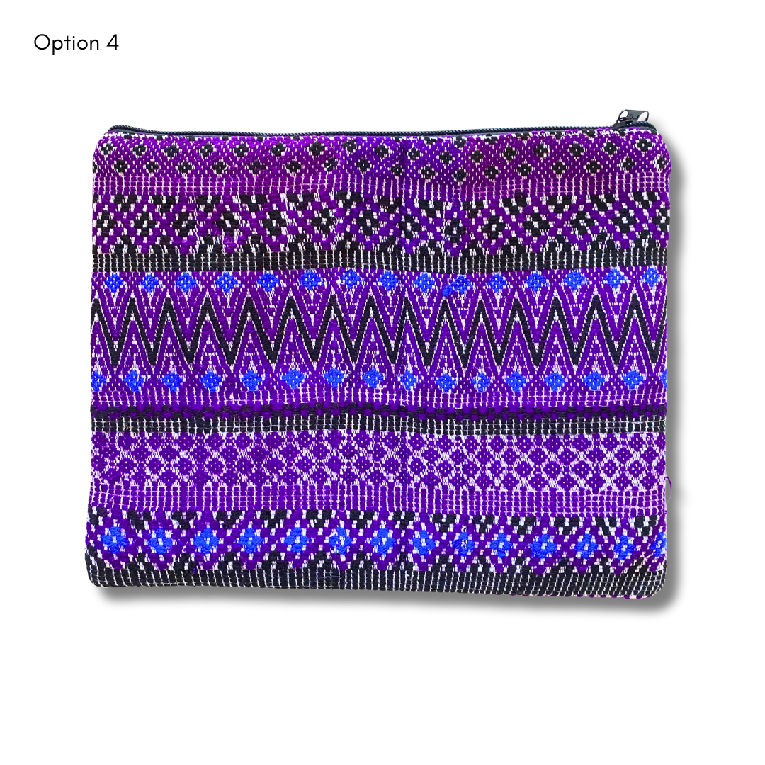 Neceser Maya (2XL) de huipil reciclado único - Guatemala