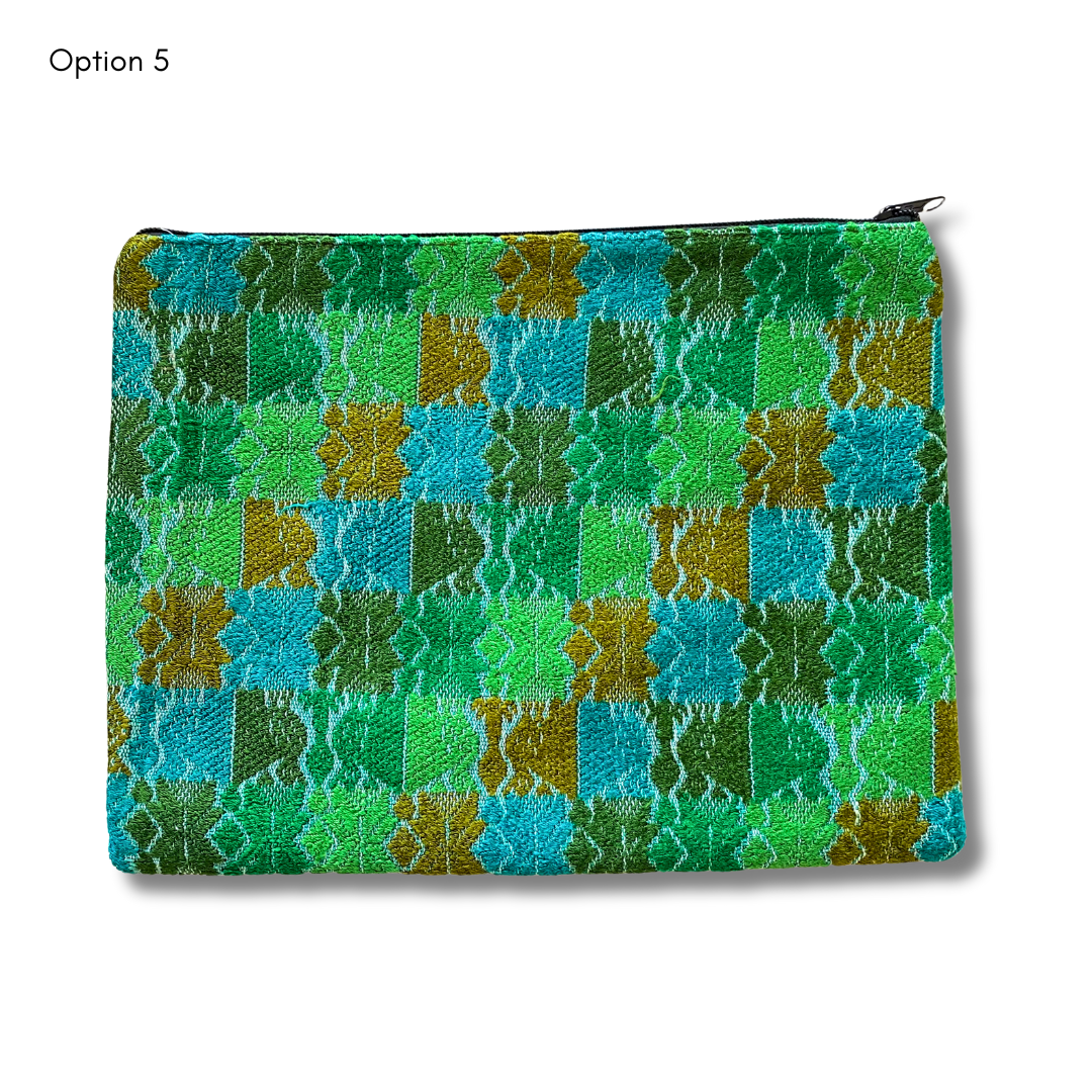 Neceser Maya (2XL) de huipil reciclado único - Guatemala