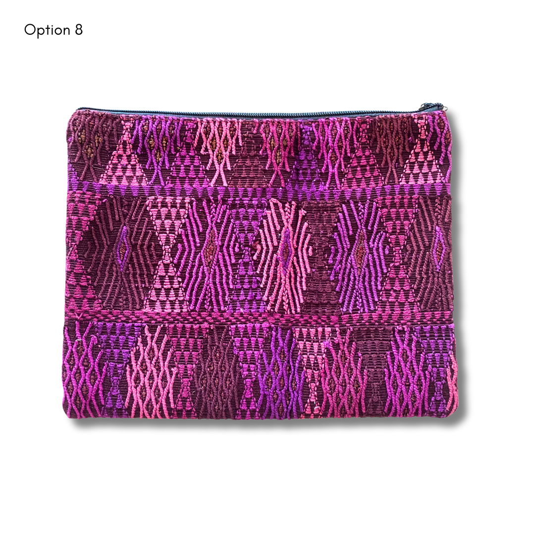 Neceser Maya (2XL) de huipil reciclado único - Guatemala