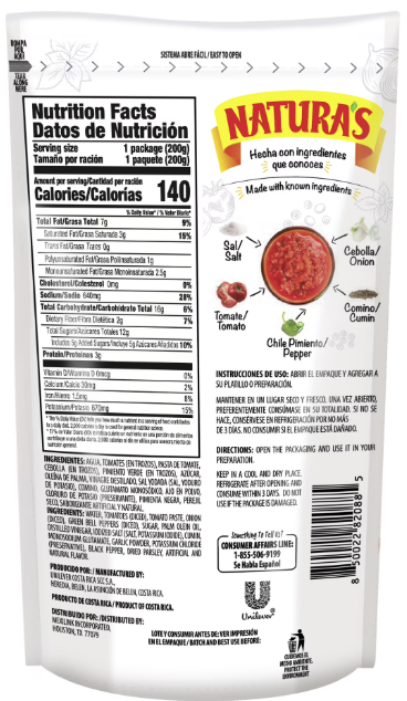 Natura's Sofrito Criollo Pasta Sauce, in 7.1oz. Easy-Open Pouch (1 Pack)