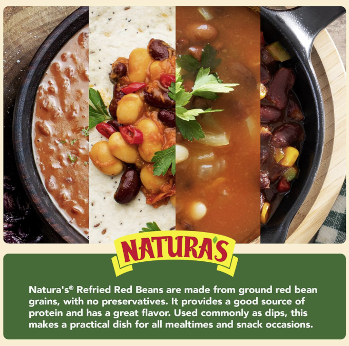 Natura's Refried Red Beans - 13.40 oz (1 Pack)
