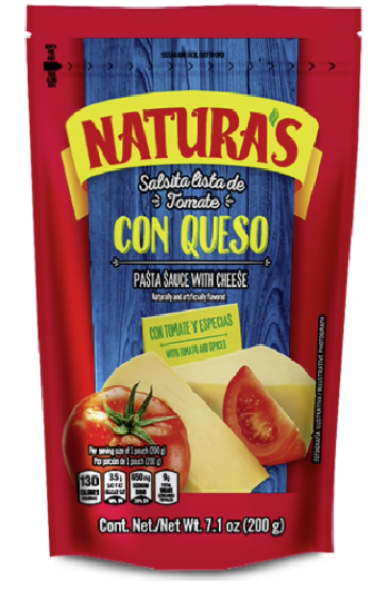 Natura's Cheese Pasta Sauce, 7.1oz. Easy-Open Pouch (1 Pack)