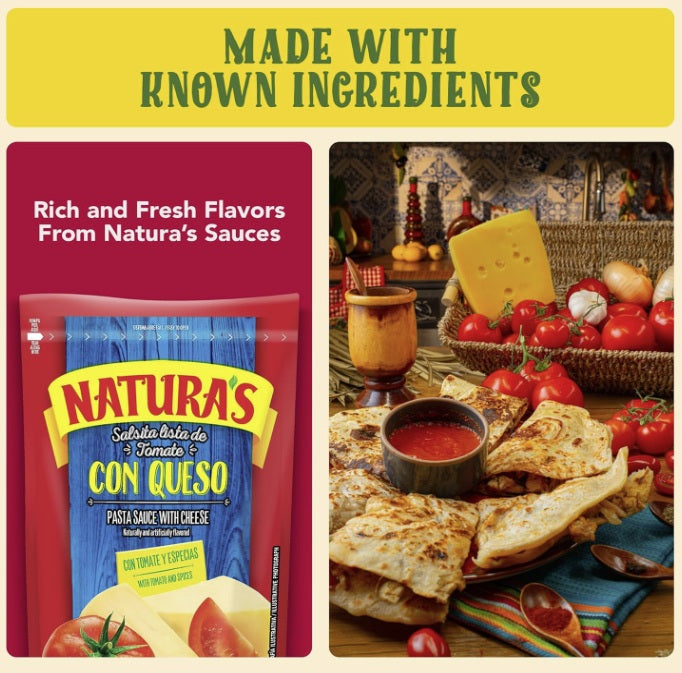 Natura's Cheese Pasta Sauce, 7.1oz. Easy-Open Pouch (Pack of 3)