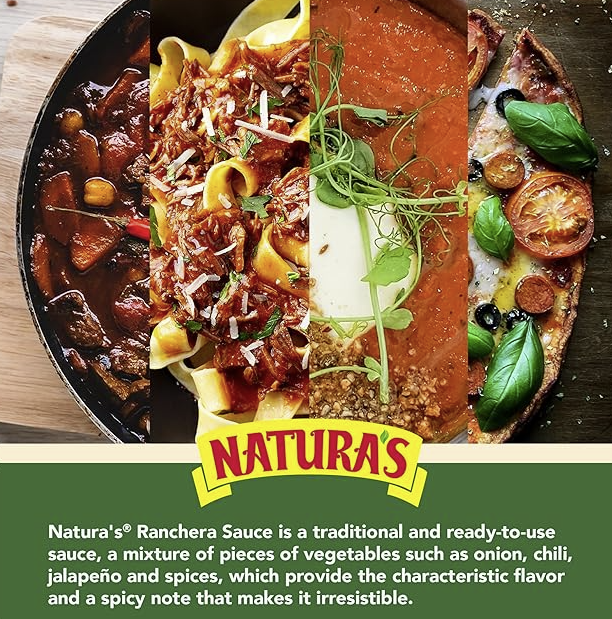 Natura's Pasta Sauce, Ranchera 7.1 oz each (Pack of 3)